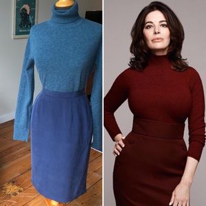 Ralph Lauren Wool/Cashmere Blue-Green Turtleneck M